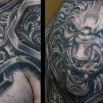 Prints-For-Sale - Black and Grey Lion Armor Tattoo Image 2 - 139124