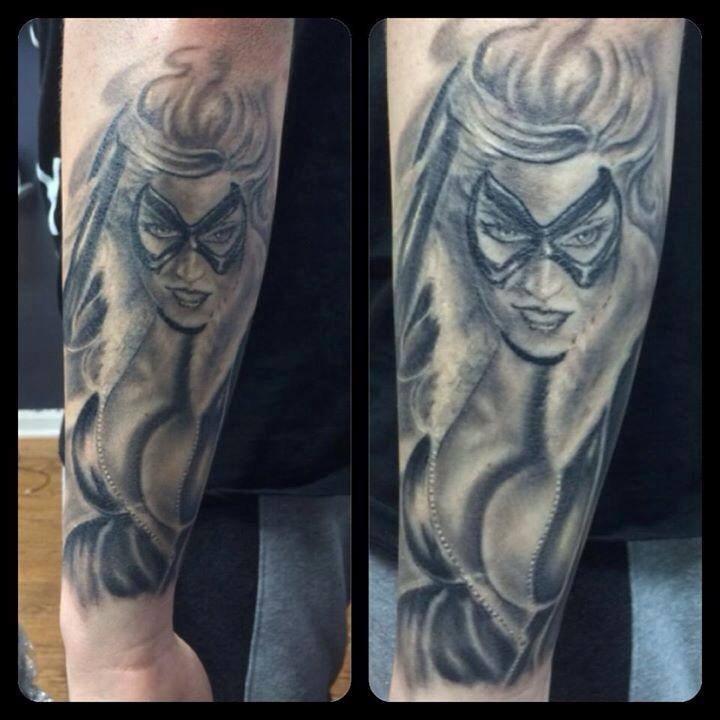 Black Cat from Marvel Comics by Chad Miskimon: TattooNOW