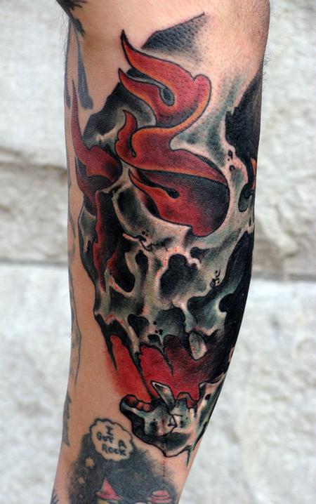 Flame tattoo by rokmatic ink | Flame tattoos, Cool forearm tattoos, Forearm  sleeve tattoos