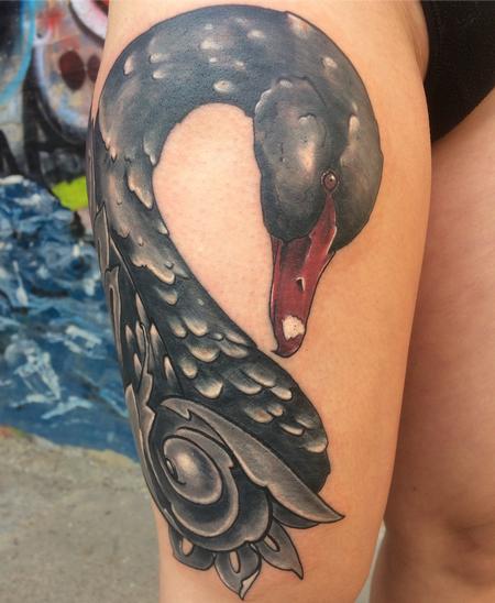 Black Swan tattoo by Michael Taguet | Post 16197