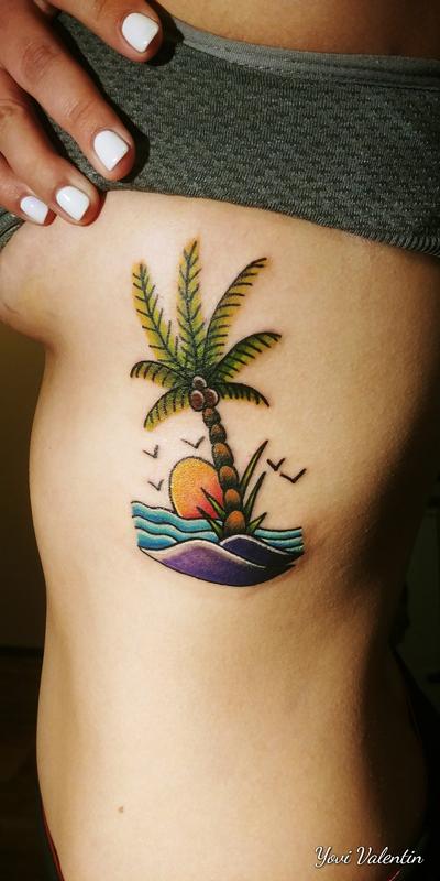 Tattoo uploaded by Caps Folse  Palm tree  Tattoodo