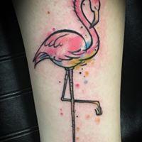 Tattoo uploaded by Claire  By koraykaragozler watercolor flamingo  watercolortattoo bird welove  Tattoodo