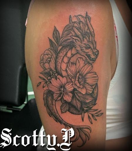 Chronic Ink Tattoo Shops - Western dragon tattoo currently in progress,  done by Neil. | Facebook
