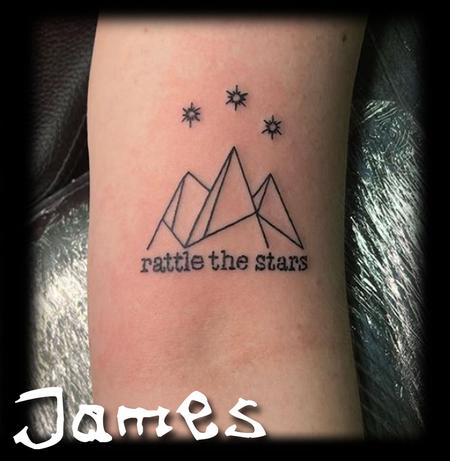 tattoos/ - little simple mountain and stars  - 144075