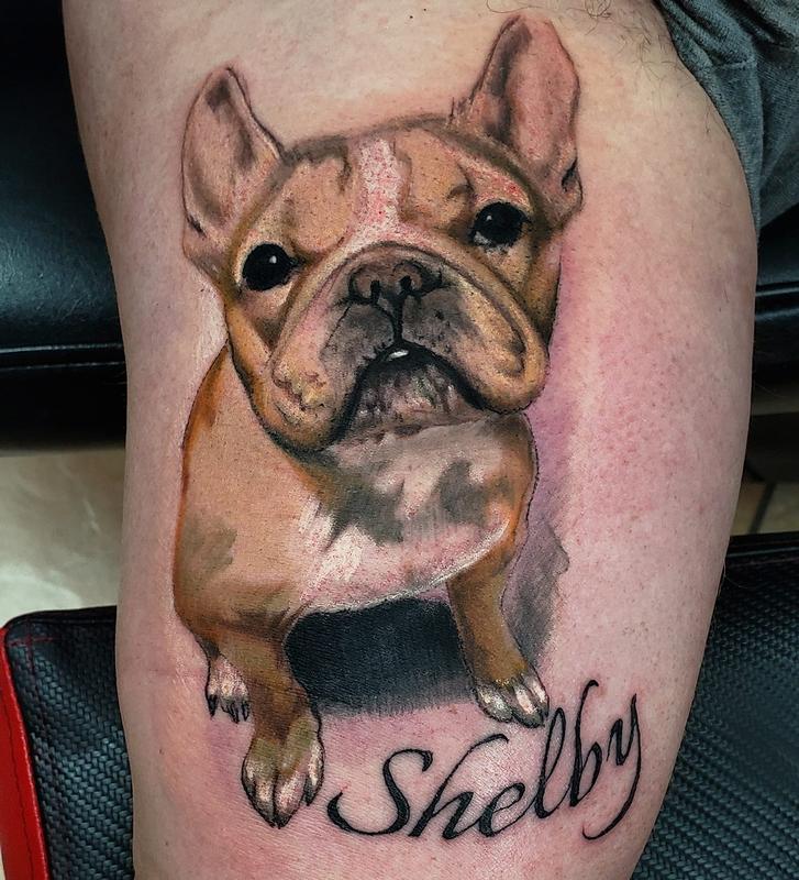 Darkside Tattoo : Tattoos : Dave Racci : French Bulldog