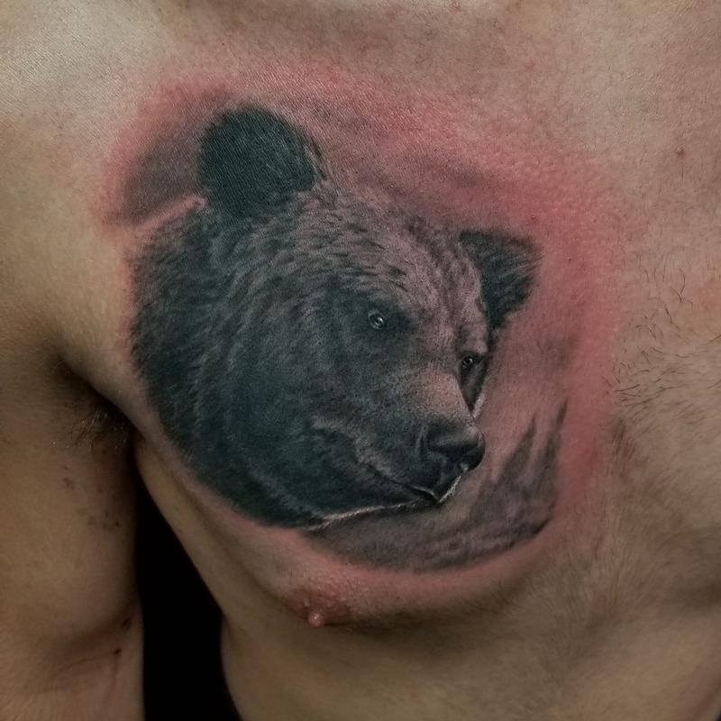 Tattoo uploaded by Egemen Çiloğlu • Grizzly bears catching salmon🐻🐟 . . # tattoo #ink #tattoos #art #inked #beartattoo #tattooed #sleeve #like  #colourtattoo #tattooart #artist #inkeeze #follow #photography  #stencilstuff #mithology #photooftheday ...