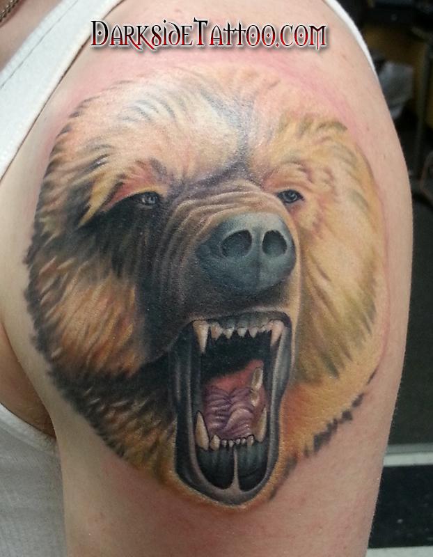 Repost from @georgepatrick_tattoo • Still shot of this recent #beartattoo  @to_the_grave_tattoo_co | Instagram