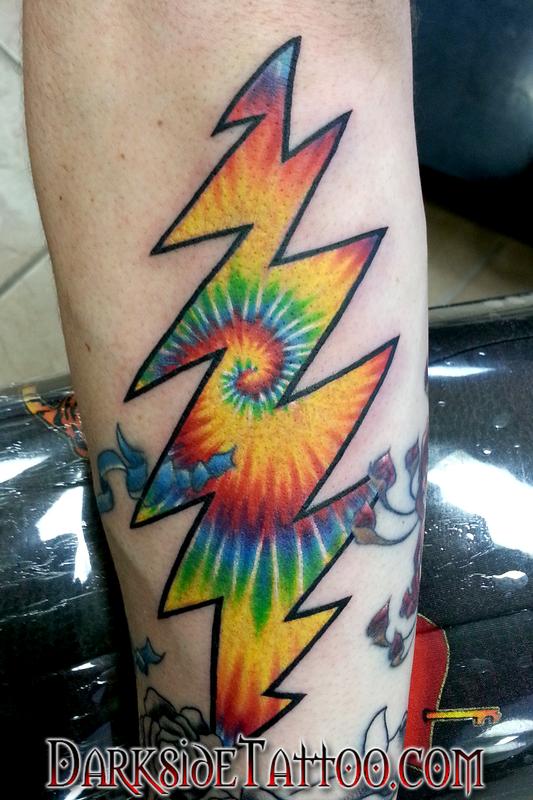 Darkside Tattoo  Tattoos  Color  Color Tie Dye Tattoo