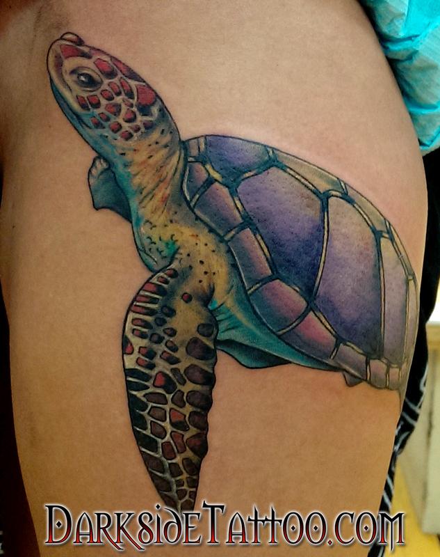 Color Sea Turtle Tattoo by Deano Cook: TattooNOW
