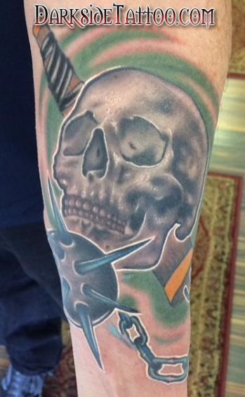 Skull  Piston tattoo