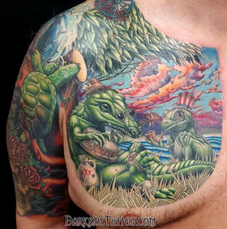Holi Festival Sleeve Tattoo by Steve Moore TattooNOW