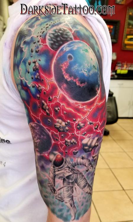 Realism Aquatic space scene by Jeff Walker out of Bearcat Tattoo, San  Diego,CA : r/tattoos
