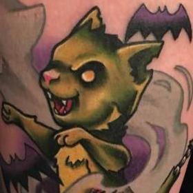 Tattoos - Color Black Cat Tattoo - 132127