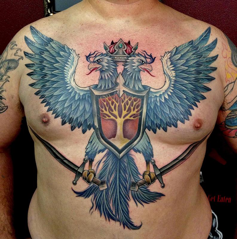 IMG6243  Russian Double Headed Eagle back tattoo I told h  Flickr