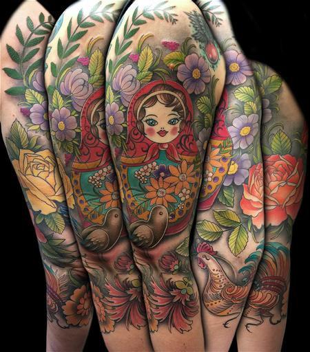 Sacramela Tattoo - • FOLKART FLOWERS • 🌸 . . Artist: @mo_kathi Studio:  @sacramela_tattoo . . . . . #folkart #folkartist #flowers #folkartflowers  #flowertattoo #tattoo #tattoos #colortattoo #ornamental #neotrad  #neotraditional | Facebook