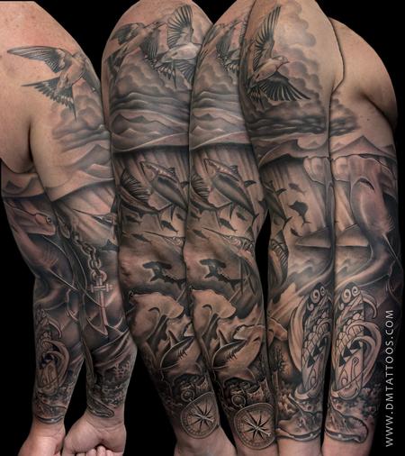 37 Nautical Sleeve Tattoos for Men [2024 Inspiration Guide] | Sleeve tattoos,  Ocean sleeve tattoos, Nautical sleeve