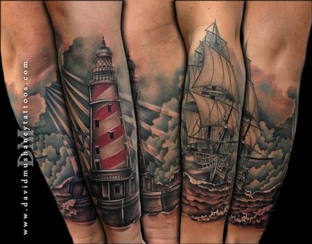 Nautical half sleeve for his first tattoo #nauticalsleeve #nauticaltat... |  TikTok