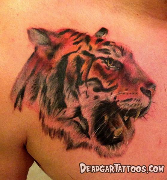 Roaring Tiger Temporary Tattoo  TattooIcon