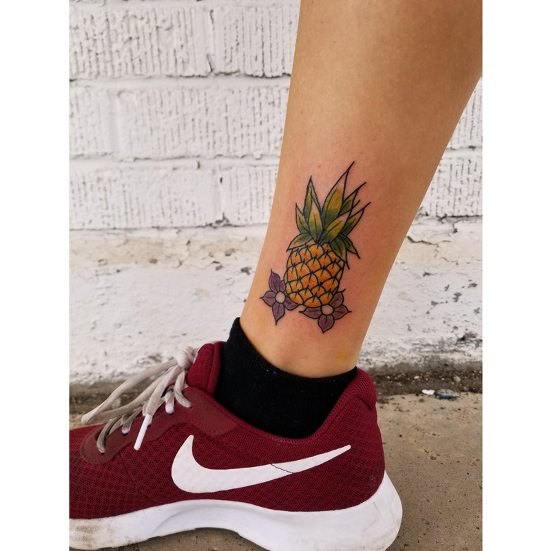 KREA  a ripe luscious pineapple tattoo thats also edible digital art