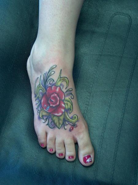 Small Flower Tattoo on Foot | TikTok