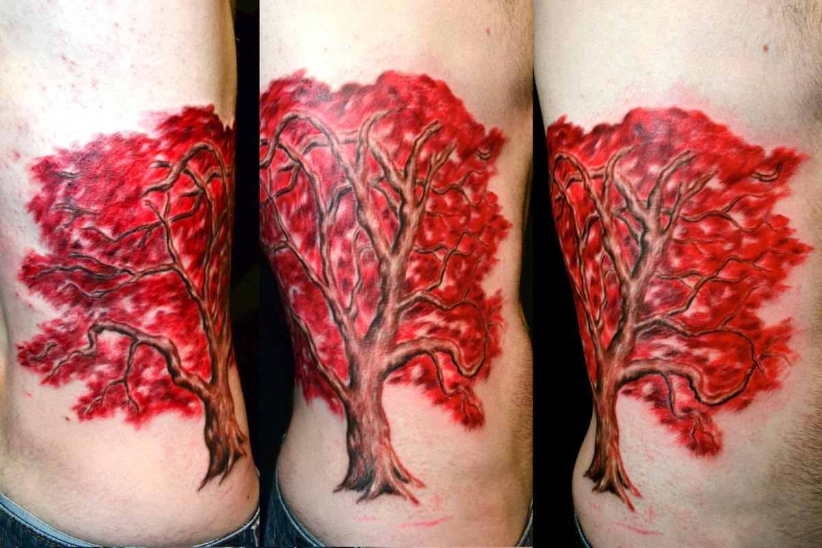 Red Japanese Maple Tree By Ryan El Dugi Lewis Tattoonow