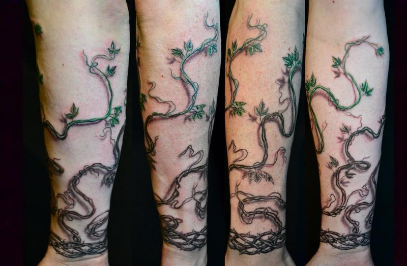 vine tattoo designs on arm