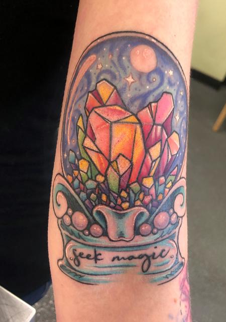 tattoos/ - 'Seek Magic' Crystal Waterglobe Tattoo - 141581