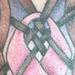Tattoos - Color celtic heart and breast cancer ribbon tattoo - 56930