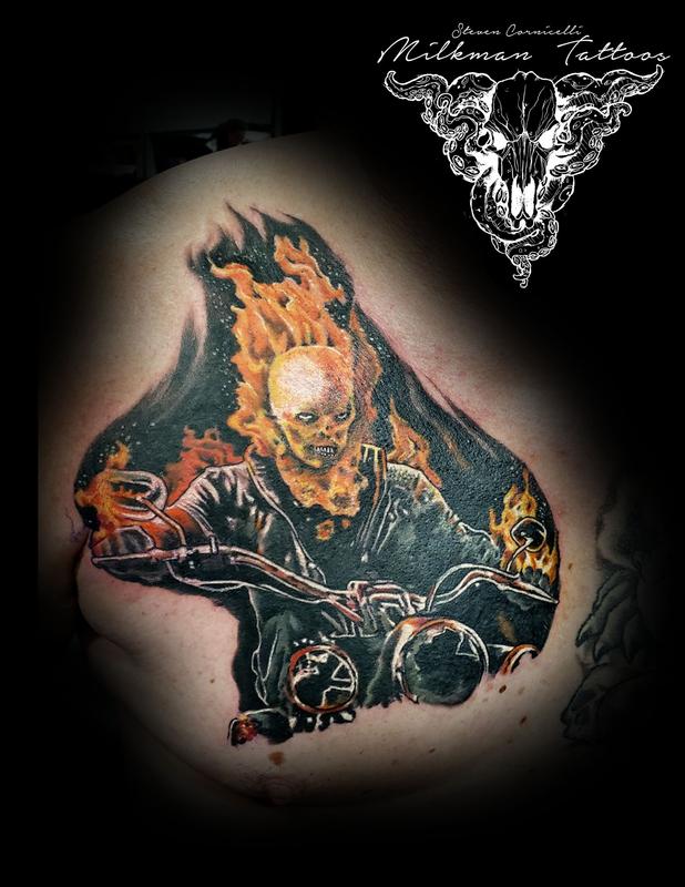 Second Life Marketplace  Ghost Rider Back Tattoo by Cherry Bomb Tattoos