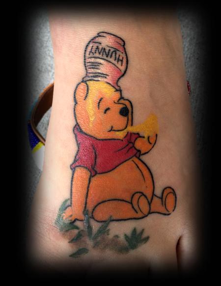 Micro Winnie the Pooh tattoo on @sucks2suck_ and her mom @feelingminnesota  they got matching tattoos. I had a ton of fun with this design:)… |  Instagram