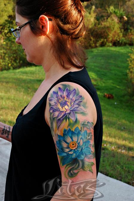 Forbidden Images Tattoo Art Studio : Tattoos : LITOS : Zen Flowers