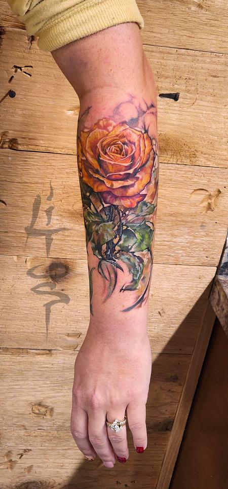 American traditional tattoo flash rose
