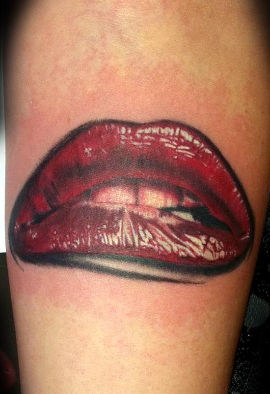 Tattoosday Blog The rocky horror picture show lips tattoo by Teba  Barracuda