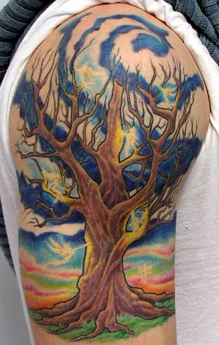 Halloween Tree Tattoo | Pumpkin tattoo, Halloween tattoos, Tattoo designs