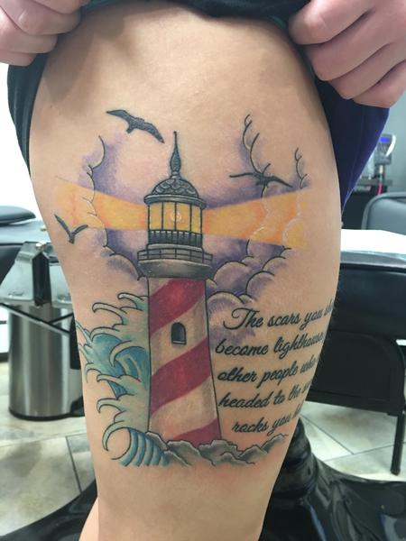 Bodie Lighthouse memorial tattoo (1) | Done by Libby at Cons… | Flickr