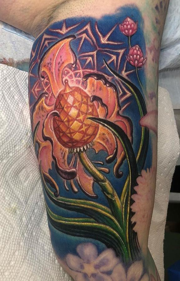 tattoos/ - Orchid Crystal Mandala tattoo - 143089