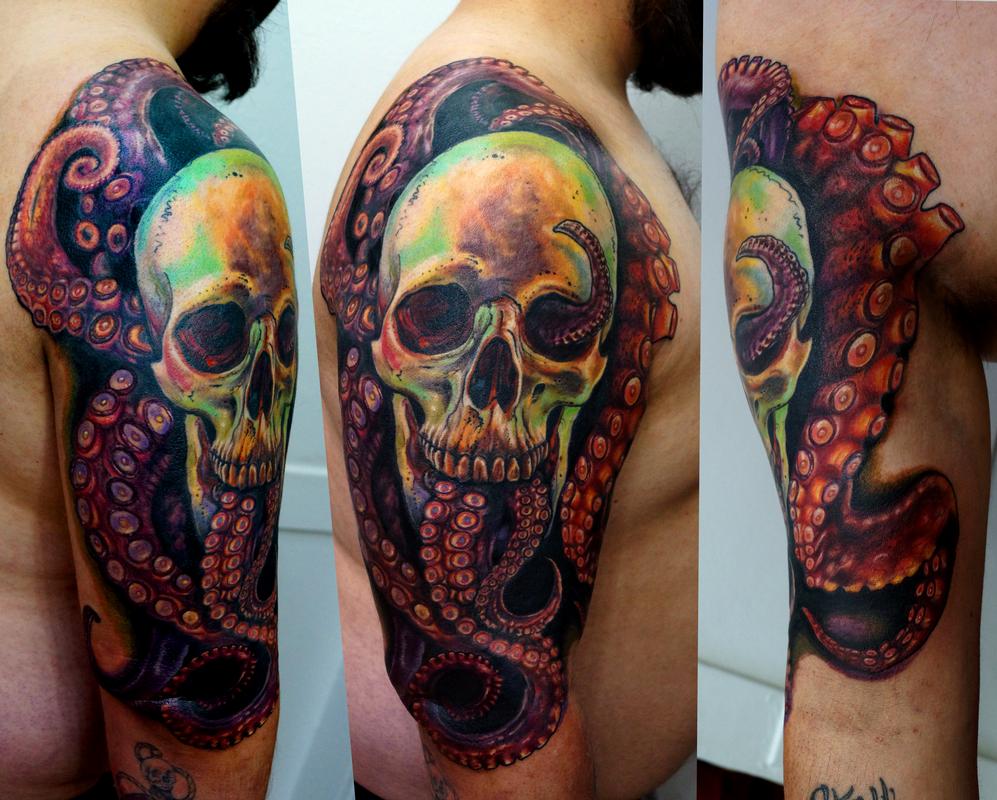 Octopus Skull Tattoo By Haley Adams Tattoonow