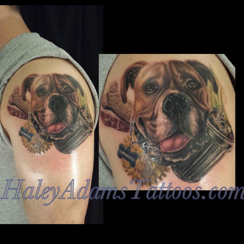 Realistic Dog Tattoo by James Tattoo Art