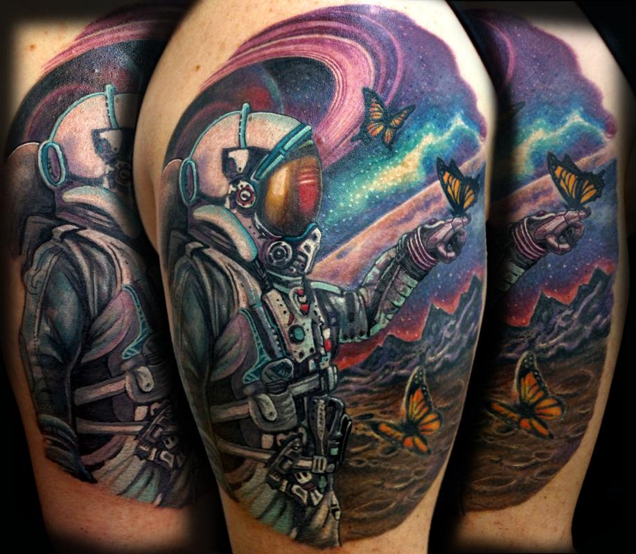 Space dude vibing in space  Silver Ink Tattoo  Facebook