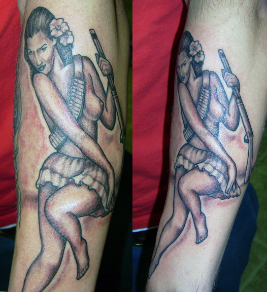 Mexican Revolutionary pinup by Shawn Hebrank TattooNOW