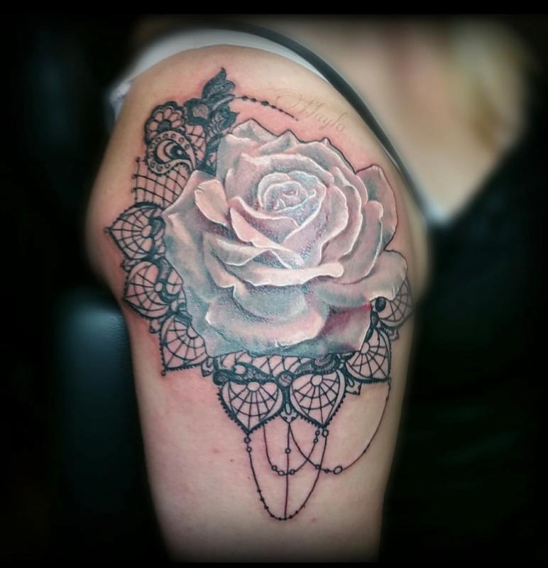 Grant Butler on Twitter Couldnt get a good picture but I did this rose  and lace forearm piece today rose lace tattoo forearmtattoo  httptcoH4jXXiKbwB  Twitter