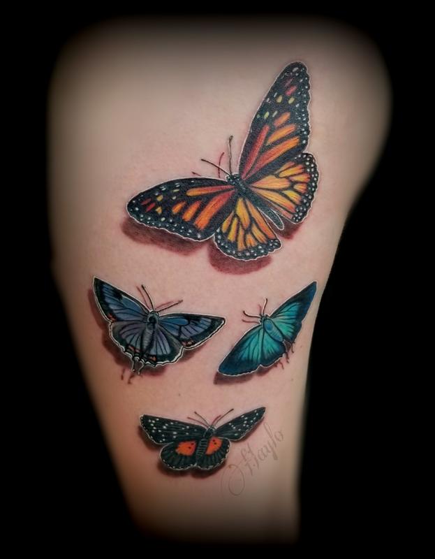 Yellow Black 3D Butterfly Tattoo On Arm Butterfly Tattoo HD wallpaper   Peakpx