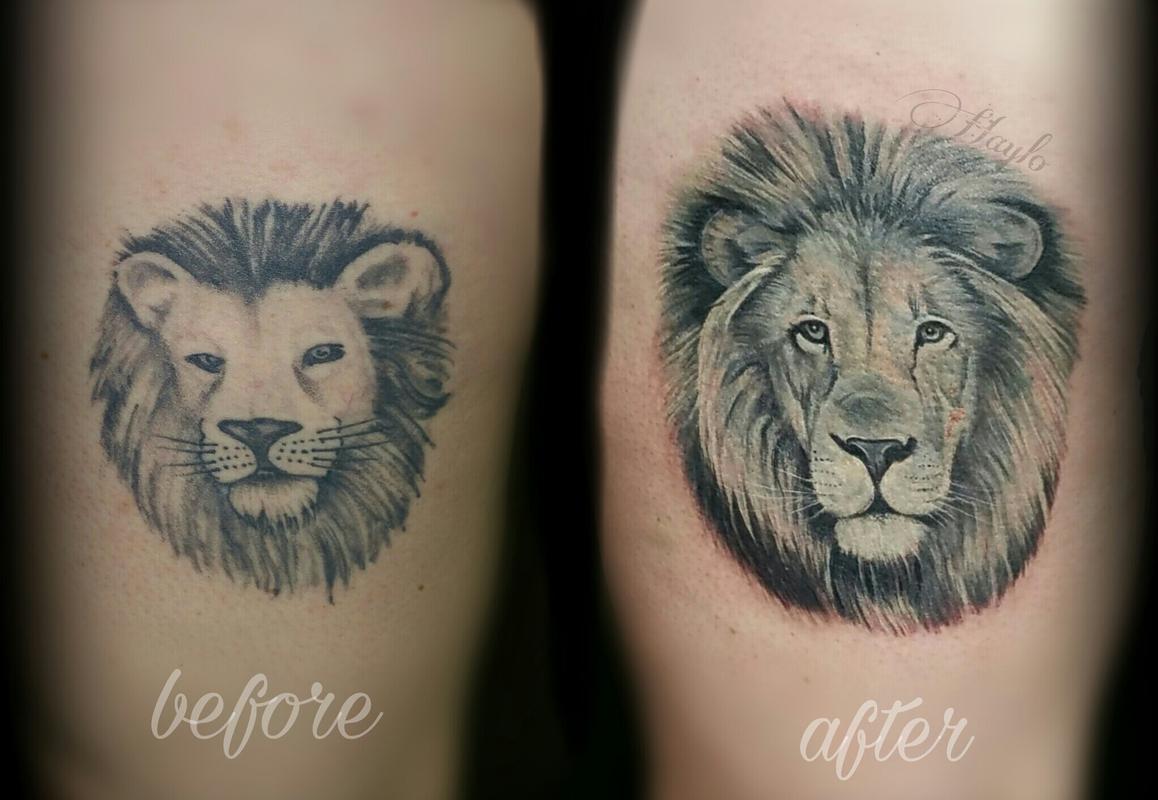 Lion tattoo sleevetattoo cover up  Lion tattoo Black tattoos Black and  grey tattoos