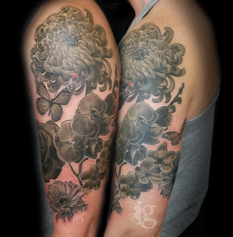 floral tattoo  Daisy tattoo designs Forearm tattoo women Butterfly  tattoos for women