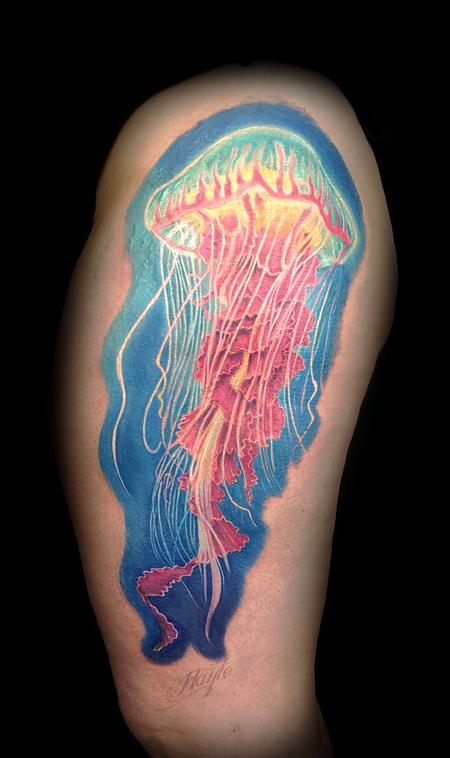 Jellyfish TATTOO gorgeous thigh-high stockings White : @sinem-sem Sinem  Sem. wish
