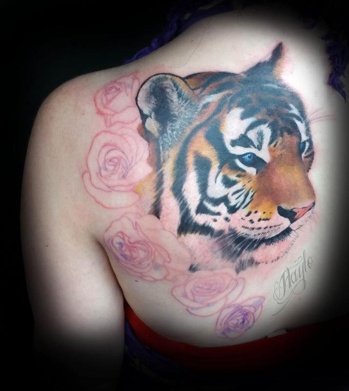 White Tiger tattoo by Khan Tattoo  Photo 15306