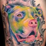 Tattoos - Watercolor Pit Bull portrait by Haylo - 141243