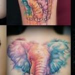 Tattoos - Watercolor style elephant tattoos by Haylo  - 141217