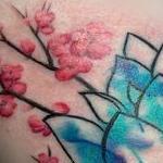 Tattoos - Watercolor Lotus & Cherry Blossom Tattoo by Haylo  - 141167