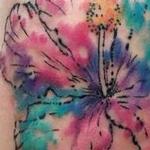 Tattoos - Watercolor Hibiscus shoulder tattoo by Haylo - 141587